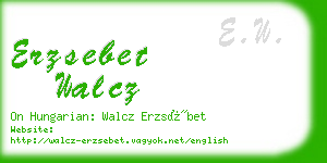 erzsebet walcz business card